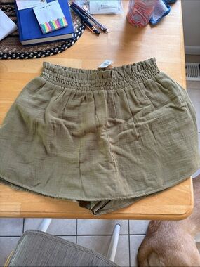 Old Navy Olive Green Elastic Waist Skort